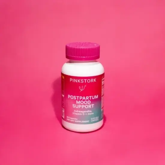 Pink Stork Postpartum Mood Support Dietary Supplement Capsules - 60ct image {3}