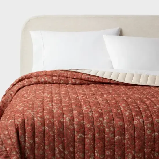 Voile Floral Printed Quilt Bronze - Threshold&trade; image {3}