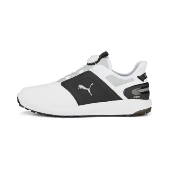 Puma Men's Ignite Elevate Disc Spikeless Golf Shoes - White/Black image {2}