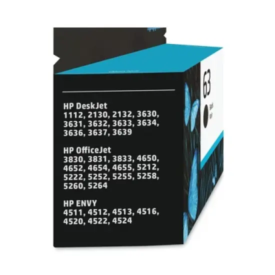 HP 63 Single Ink Cartridge - Black image {2}