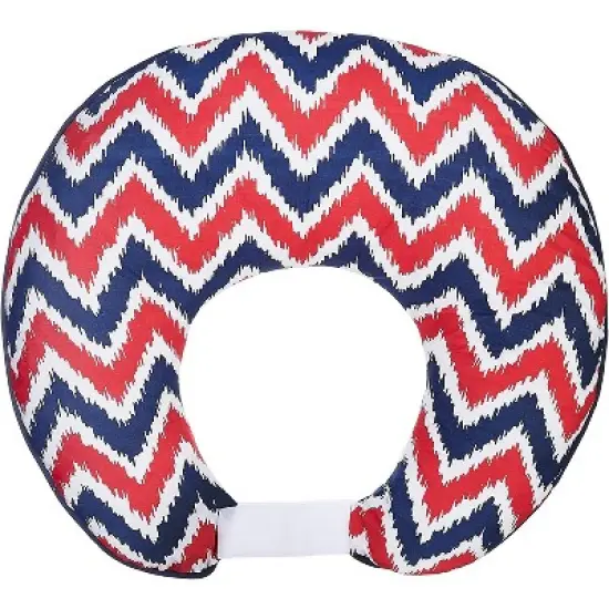 Bacati - 3 pc Chevron/Dots Nany Red Hugster Feeding & Infant Support Nursing PillowMixNMatch Navy/Red Nursing Pillow image {7}