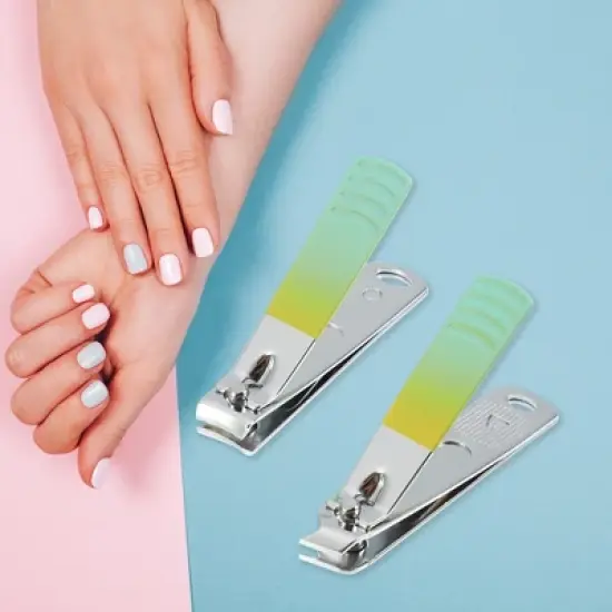 Unique Bargains Stainless Steel Manicure Nail Clippers Pedicure Tools Gradient 7 in 1 Set image {1}