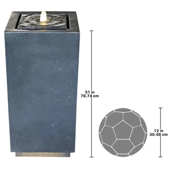 Design Toscano Modern Columnar Bubbling Garden Fountain image {2}