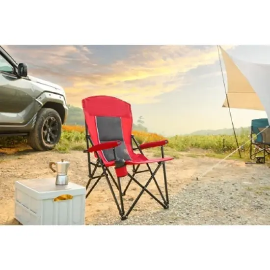 KTMBDW Folding Camping Chairs with Cup Holder- Lightweight, Portable Chair for Beach, Lawn, Outdoor Sports image {11}