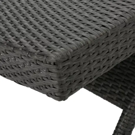 Christopher Knight Home Salem Outdoor Wicker Adjustable Chaise Lounges with Cushion (Set of 2) image {8}