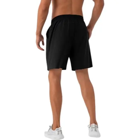 Anna-Kaci Active Men's Lightweight Athletic Training Shorts with Elastic Waistband and Adjustable Drawstring Fit image {3}