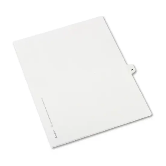 Avery-Style Legal Exhibit Side Tab Divider Title: 11 Letter White 25/Pack 11921 image {1}