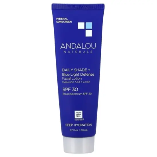 Andalou Naturals Deep Hydration, Daily Shade + Blue Light Defense Facial Lotion, SPF 30, 2.7 fl oz (80 ml) image {5}