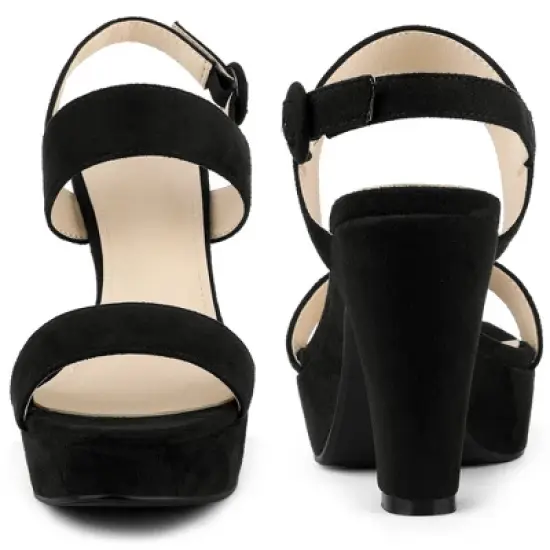 Perphy Platform Slingback Block Heeled Sandals for Women image {2}