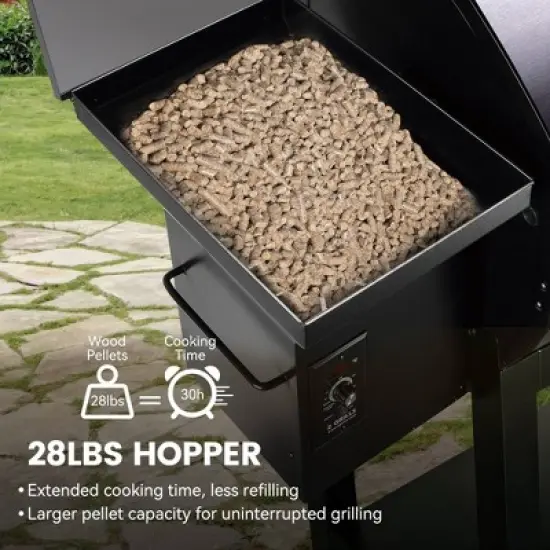 ZPG-10002B2E Wood Pellet Grill BBQ Smoker with Cover: Automated Feed, 1060 sq in - Z Grills image {2}