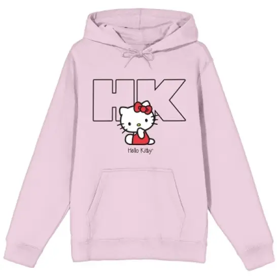 Hello Kitty HK Long Sleeve Cradle Pink Adult Hooded Sweatshirt image {2}