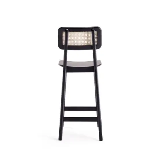Versailles Wood Counter Height Barstool Black/Natural - Manhattan Comfort image {5}