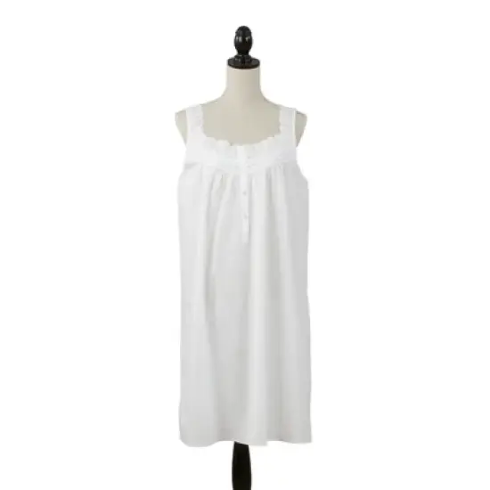 Saro Lifestyle Embroidered Womens Cotton Nightgown image {5}