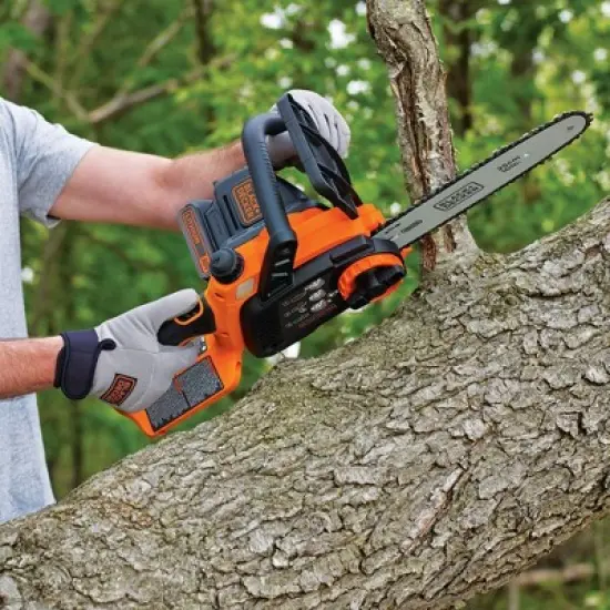 Black & Decker LCS1020 20V MAX Brushed Lithium-Ion 10 in. Cordless Chainsaw Kit (2 Ah) image {9}