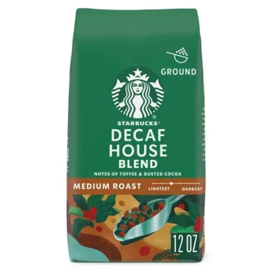 Starbucks House Blend Medium Roast Ground Coffee - Decaf - 12oz image {6}