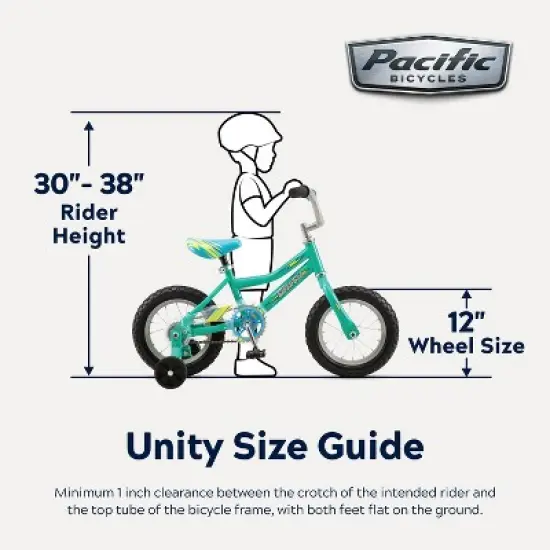 Pacific Unisex Unity 12" Kids' Bike - Teal Blue image {11}