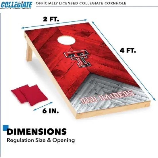 NCAA Texas Tech Red Raiders 2'x4' Wood Cornhole Set image {5}