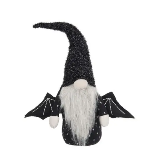Whisen Fabric Gnome With Wings Decor, Halloween Decoration - Black & White image {3}