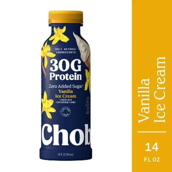 Chobani 30g Protein Vanilla Ice Cream Greek Yogurt Drink - 30g Protein 14 fl oz image {5}