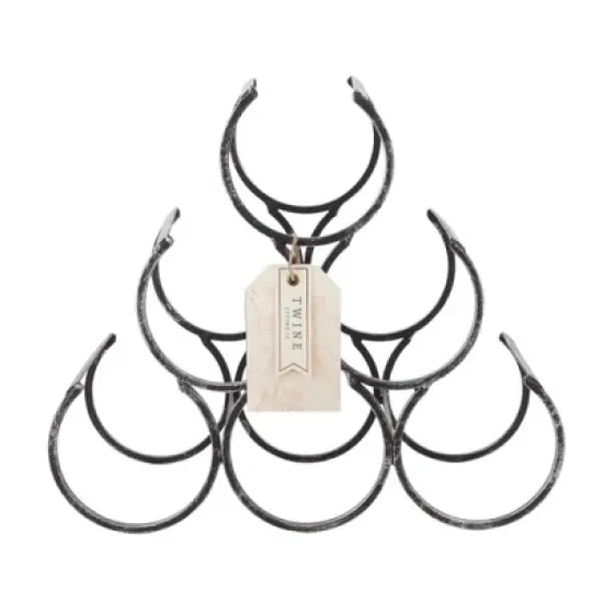 Twine Country Home Metal Wine Rack, Set of 1, 11.25" x 13" x 6.5" image {8}