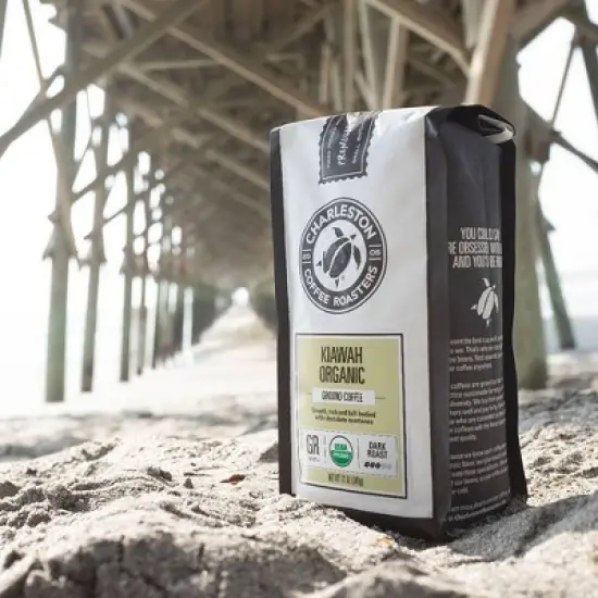 Charleston Coffee Roasters Kiawah Organic Ground Dark Roast Coffee - 12oz image {6}