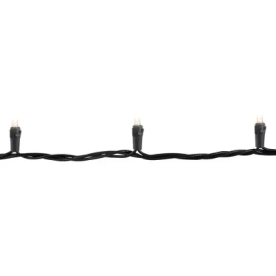 Northlight 50ct Warm White LED Wide Angle Christmas Lights - 16.25ft, Black Wire image {4}