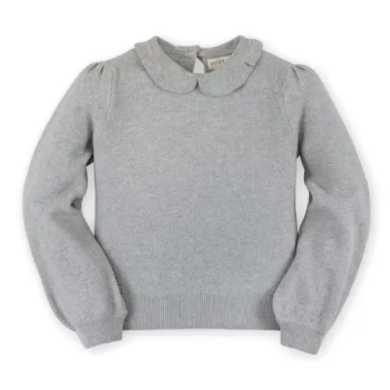 Hope & Henry Girls' Organic Cotton Long Sleeve Peter Pan Collar Sweater Pullover, Infant image {8}