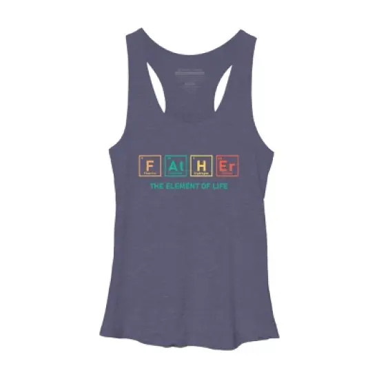 Women's Design By Humans Dad Handsome, Charming, See Also ATM By Racerback Tank Top image {3}