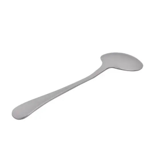 Unique Bargains Round Shape Kitchen Tableware Food Spoon Silver Tone 5 Pcs 7.3" Long image {1}