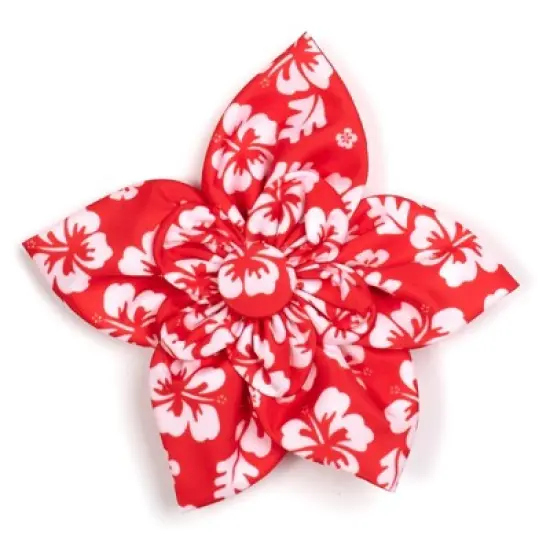 The Worthy Dog Aloha Flower Adjustable Collar Attachment Accessory image {1}
