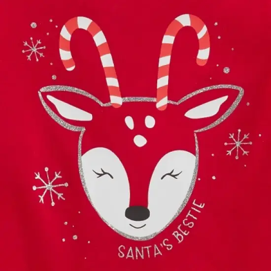 Carter's Just One You&reg; Toddler Girls' Reindeer Tutu Pajama Set - Gray/Red  image {2}