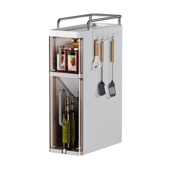 CuisinSmart Deaktop Spice Rack with Dustproof Doors for Kitchen, Spices Organizer for Cabinet- for Spices, Spoons, Knifes&Forks, Kitchenware image {8}