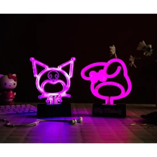 Silver Buffalo Sanrio My Melody Silhouette 7-Inch LED Neon Mood Light image {8}