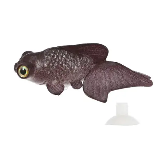 Unique Bargains Aquarium Glowing Simulation Decoration Artificial Golden Fish Ornament with Suction Cup Brown 1 Pcs image {2}
