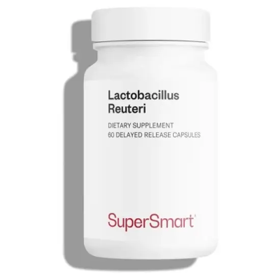 Supersmart Lactobacillus Reuteri 5 Billion CFU per Day - Probiotic Supplement | Non-GMO & Gluten Free - 60 DR Capsules image {8}