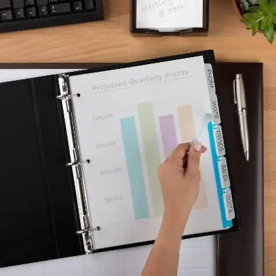 Avery Index Maker Print & Apply Clear Label Plastic Dividers 5-Tab Letter 11449 image {6}