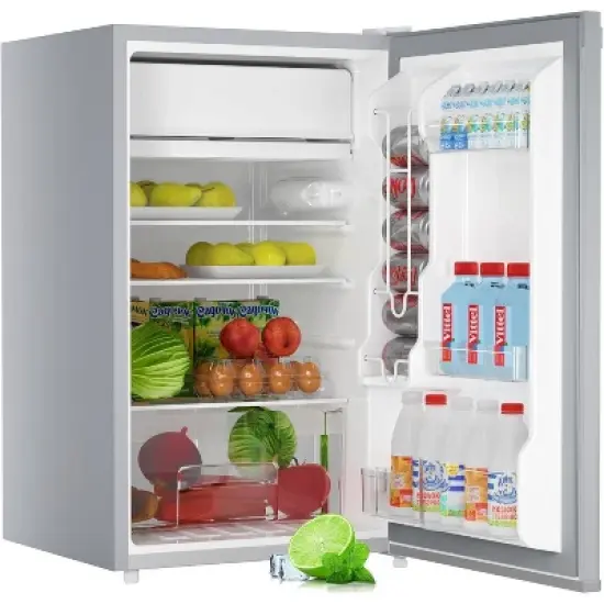 3.2 Cu.Ft Mini Fridge with Freezer - Energy Efficient, Ultra Quiet, Adjustable Thermostat for Dorm, Bedroom, Office, Kitchen image {8}