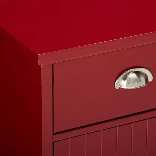 Kings Brand Furniture Buffet Server Console Table With Wine Storage, Red image {4}
