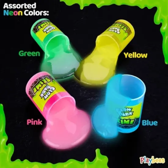 Playbees Glow in the Dark Slime - 24 Pack image {1}