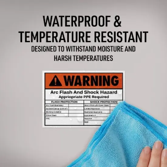 Avery Arc Flash/Shock Warning Labels, Waterproof, UV Resistant, Preprinted, Handwrite-Only, 3.5" x 5", 40 Warning Decal Labels image {5}