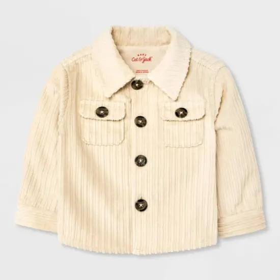 Baby Boys' Corduroy Shacket - Cat & Jack&trade; Cream image {3}