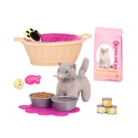 Our Generation Cat Pet Plush Care Accessory Set for 18" Dolls image {1}