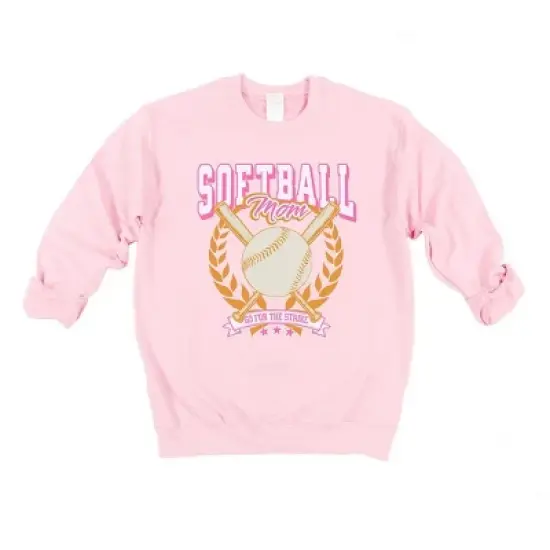 Simply Sage Market Softball Mom Crossed Bats Sweatshirt image {3}