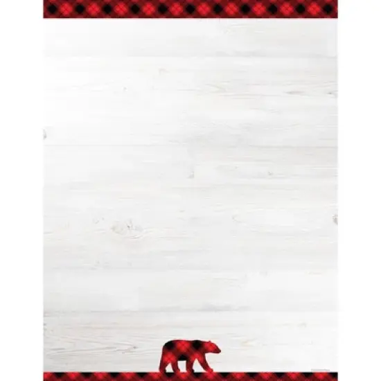 80ct Black Buffalo Plaid Letterhead: Great Papers! Christmas Stationery Paper, 8.5x11 Inches, Matte, Unbound, 80 Sheets image {3}