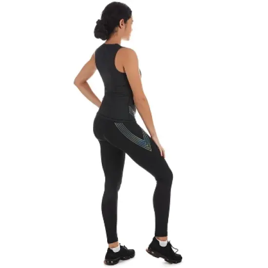 Memoi Reflective Rainbow Smoothing Stretch Athletic Tank Top image {2}