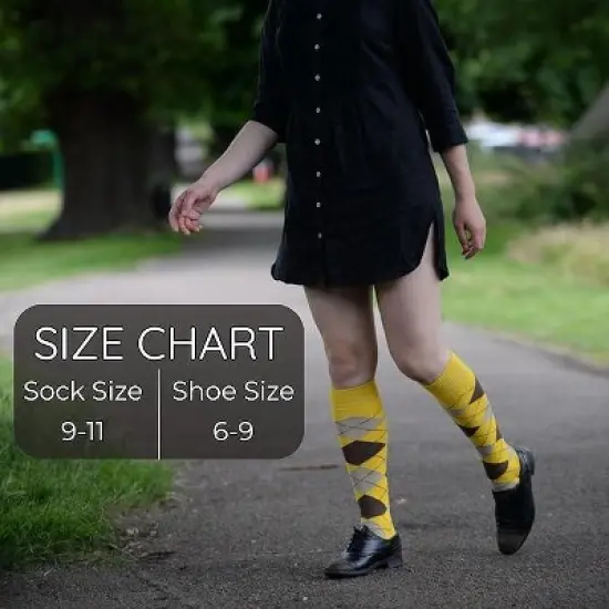 Tipi Toe Womens 6 Pairs Sleek Shades Colorful Solid Patterned Knee High Socks image {1}