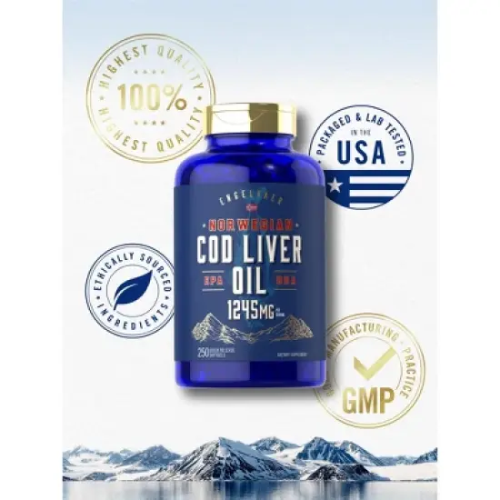 Carlyle Cod Liver Oil Softgels | 1245mg | 250 Count image {5}