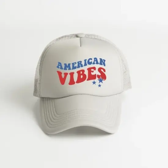 Simply Sage Market American Vibes Wavy Stars Foam Trucker Hat image {3}