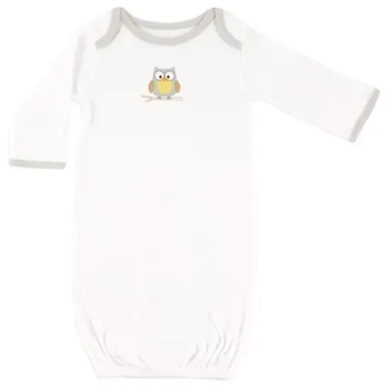 Luvable Friends Cotton Gowns, Owl, Preemie/Newborn image {2}