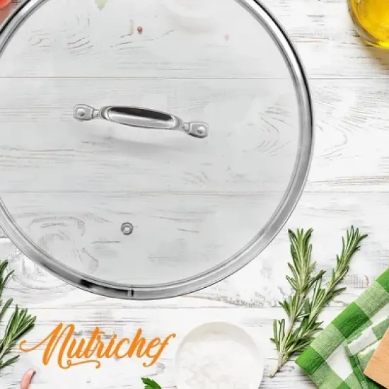NutriChef Kitchen Cookware Stockpot Lid image {4}